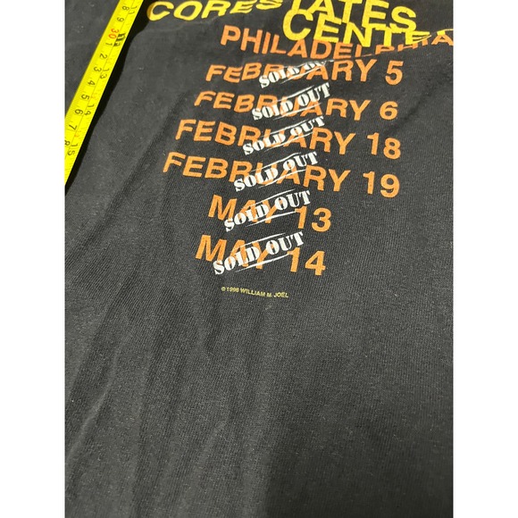 Vintage Billy Joel 1998 Tour T-Shirt Sz rock 90s philadelphia Mens Size 2XL - Picture 9 of 9
